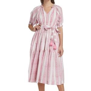 Pink and White Striped Women's Dress